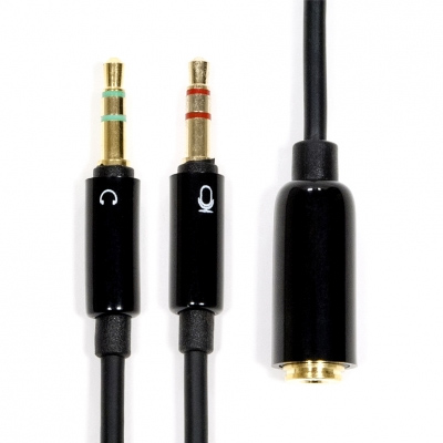 Переходник Audio/Mic Splitter Adapter Prolink (PB162-0200) (3.5 мм Jack (f) - 2x3.5 мм Jack (m))  2m