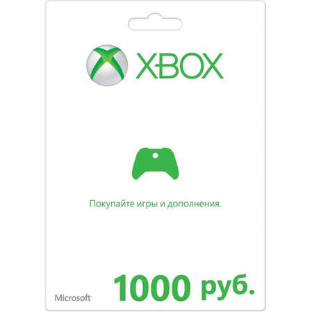 Карта оплаты Xbox Live 1000 руб