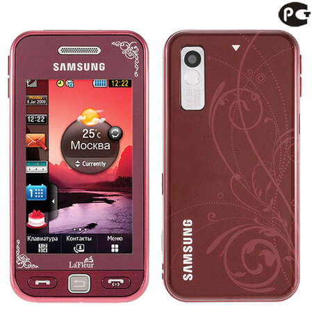 Смартфон Samsung S5230 garnet red (красный)