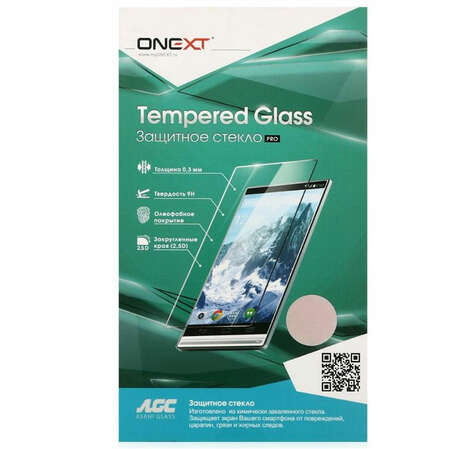 Защитное стекло для Samsung G925F Galaxy S6 Edge Onext изогнутое по форме дисплея, с черной рамкой