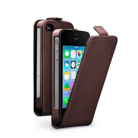 Чехол для iPhone 4/iPhone 4S Deppa Flip Cover, коричневый