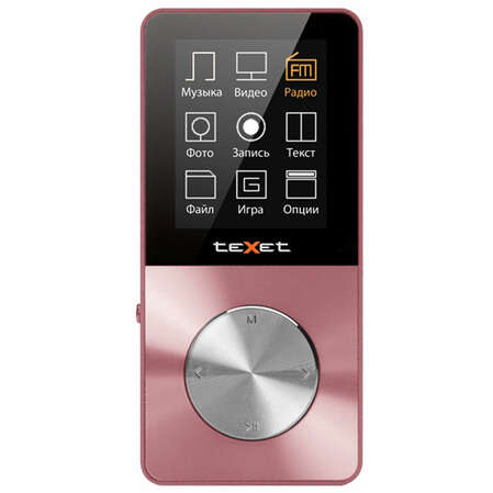 MP3-плеер teXet T60 8Гб, розовый