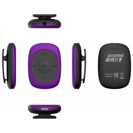 MP3-плеер Digma C2 8Гб, фиолетовый с черным