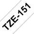 Наклейка ламинированная TZE-151 (24мм черн шрифт на прозрачном фоне, длина 8м)