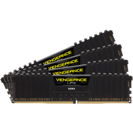 Модуль памяти DIMM 32Gb 4х8Gb DDR4 PC19200 2400MHz Corsair Vengeance LPX Black Heat spreader, XMP 2.0 (CMK32GX4M4A2400C16)