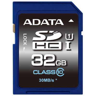 Память SecureDigital 32Gb A-Data Premier HC/UHS-I class 10/class U1 (ASDH32GUICL10-R)