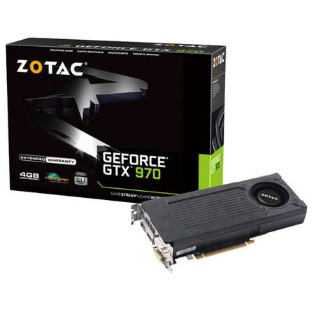 Видеокарта Zotac 4096Mb GF GTX 970 ZT-90105-10P 2xDVI, HDMI, DP