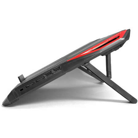Подставка охлажд. Crown CMLS-k330 RED для ноутбука до 19", 1 вен. 140 мм, 4 вен. 80 мм, Red LED подсветка, black