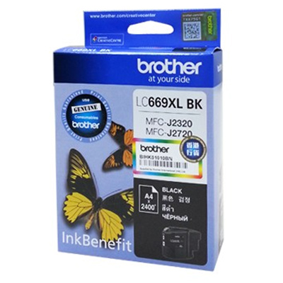 Картридж Brother LC-669XLBK Black для MFCJ2320/2720 (2400стр)