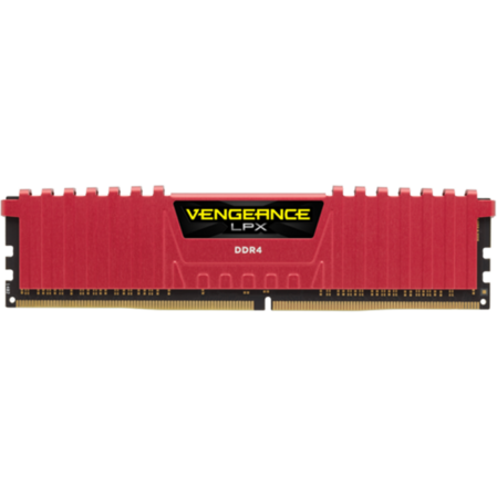 Модуль памяти DIMM 8Gb DDR4 PC21300 2666MHz Corsair Vengeance LPX Red Heat spreader, XMP 2.0 (CMK8GX4M1A2666C16R)