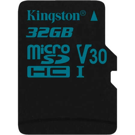 Карта памяти Micro SecureDigital 32Gb Kingston Canvas Go SDXC class 10 UHS-I U3 V30 (SDCG2/32GB) + SD адаптер