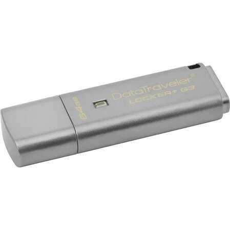 USB Flash накопитель 64GB Kingston Data Traveler Locker Plus Gen.3 (DTLPG3/64GB) Grey USB3.0