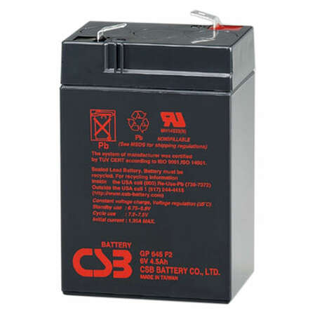 Батарея CSB GP645, 6V 4.5Ah