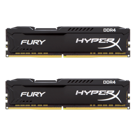 Модуль памяти DIMM 8Gb 2х4Gb DDR4 PC21300 2666MHz Kingston HyperX Fury Black Series (HX426C15FBK2/8)