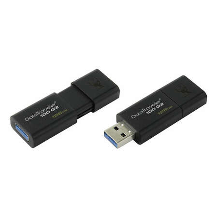 USB Flash накопитель 128GB Kingston DataTraveler 100 (DT100G3/128GB) USB 3.0 Черный