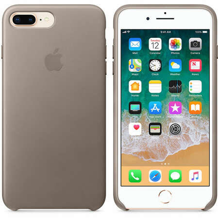 Чехол для Apple iPhone 8/7 Plus Leather Case Taupe  