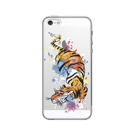 Чехол для iPhone 5 / iPhone 5S / iPhone SE Deppa Art Case, Animal/Тигр