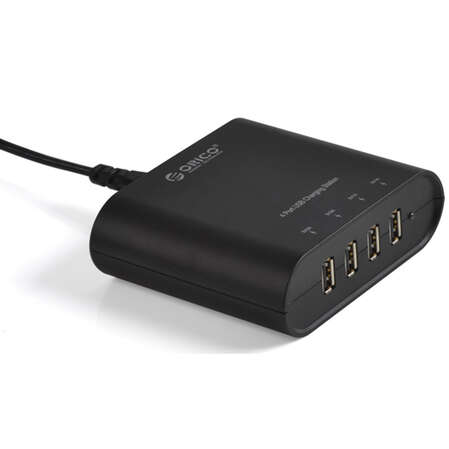 Сетевое зарядное устройство Orico DCH-4U, 4 USB, 6A Black