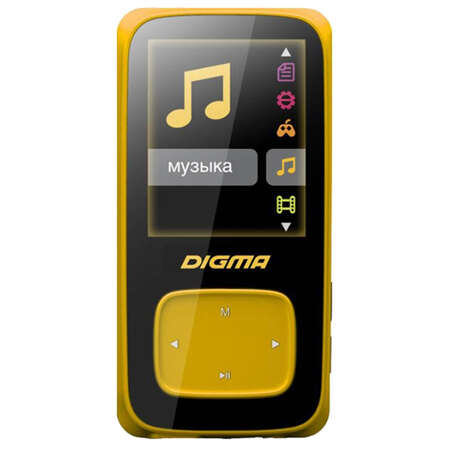 MP3-плеер Digma Cyber C2 4Гб, желтый