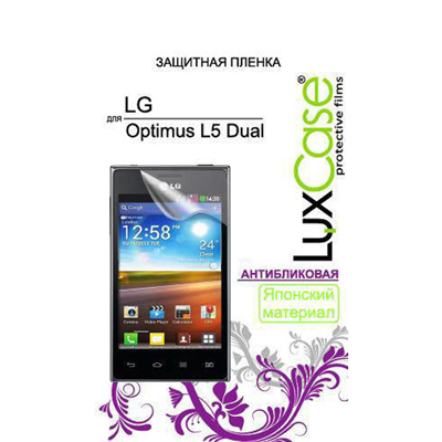 Защитная плёнка для LG Optimus L5 Dual E615 Антибликовая Luxcase