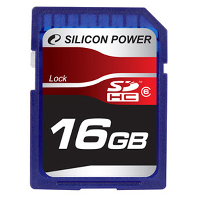 SecureDigital 16Gb Silicon Power HC (Class 6) (SP16GBSDHC6/SP016GBSDH006V10)