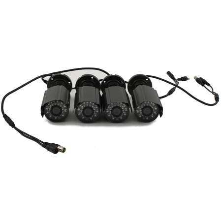 Комплект видеонаблюдения Video Control VC-4SD5Mini, 4 камеры VC-IR7007CW, 1 регистратор VC-D5USBmini, кабели, БП