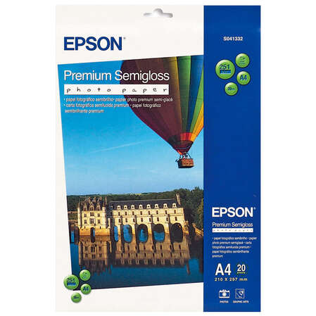 Фотобумага Epson A4 Premium Semiglossy Photo Paper 20л (C13S041332)