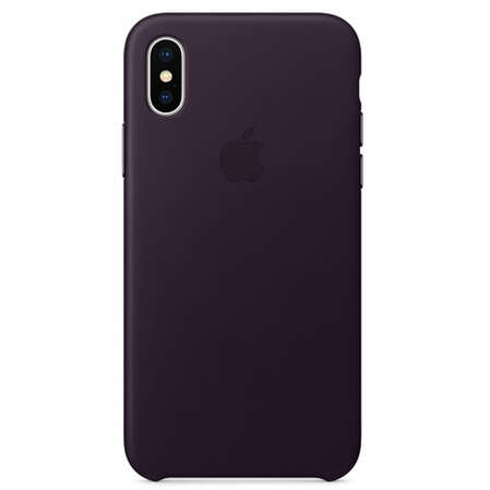 Чехол для Apple iPhone X Leather Case Dark Aubergine  