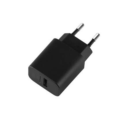 Сетевое зарядное устройство Deppa Ultra USB A + USB Type-C 3.4A Черный (11377)