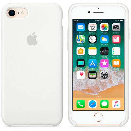 Чехол для Apple iPhone 8/7 Silicone Case White