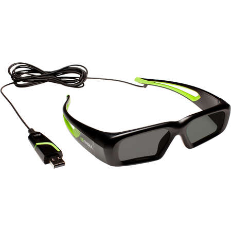 Проводные стереоскопические очки NVIDIA GeForce 3D Vision wired glasses USB2.0 Retail