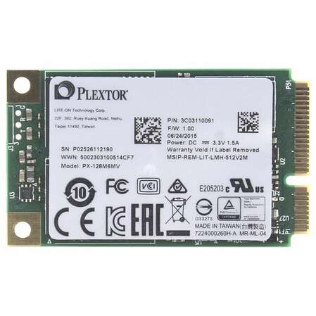 Внутренний SSD-накопитель 128Gb Plextor PX-128M6MV mSATA