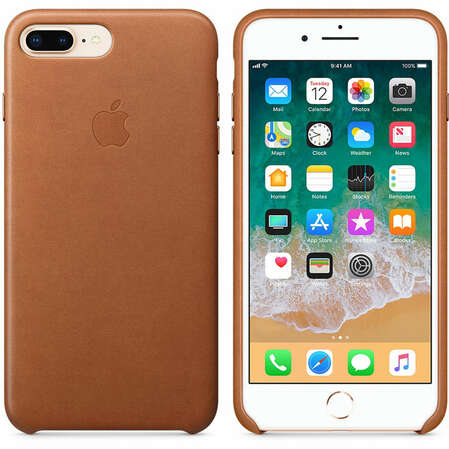 Чехол для Apple iPhone 8/7 Plus Leather Case Saddle Brown  