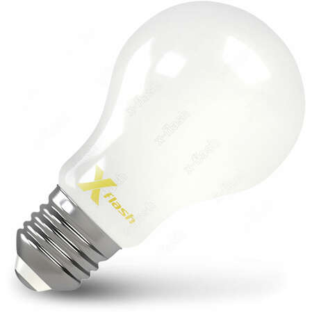 Светодиодная лампа X-flash Filament A60 E27 6W 220V 2700K матовая, диммируемая 48724