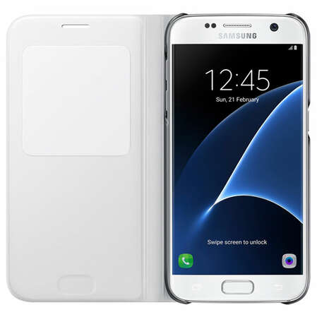 Чехол для Samsung G930F Galaxy S7 S View Cover, белый