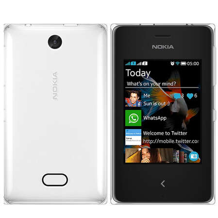 Мобильный телефон Nokia Asha 500 Dual Sim White