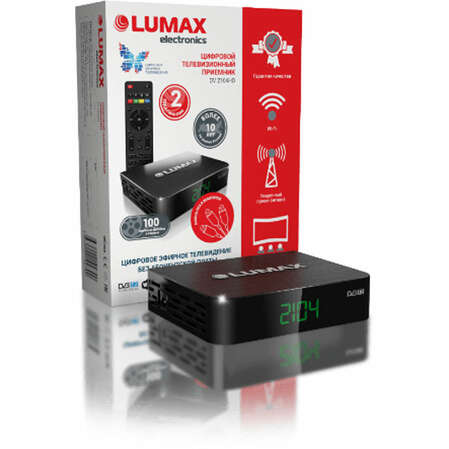 Ресивер Lumax DV-2104HD черный DVB-T2