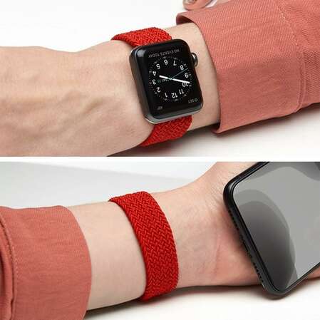 Ремень для умных часов Нейлоновый ремешок для умных часов Deppa Band Mono для Apple Watch 38/40 mm красный