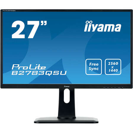 Монитор 27" Iiyama ProLite B2783QSU-B1 TN LED 2560x1440 1ms VGA DVI HDMI DisplayPort