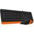 Клавиатура+мышь A4Tech Fstyler F1010 Black/Orange