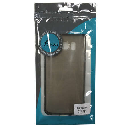 Чехол для Samsung G935F Galaxy S7 Edge Gecko silicone case, прозрачно-глянцевый, серая