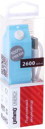 Внешний аккумулятор Untamo MilkBox 2600mAh голубой