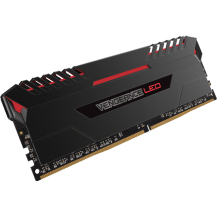 Модуль памяти DIMM 16Gb 2х8Gb DDR4 PC24000 3000MHz Corsair Vengeance Black Heat spreader, Red LED, XMP 2.0 (CMU16GX4M2C3000C15R)