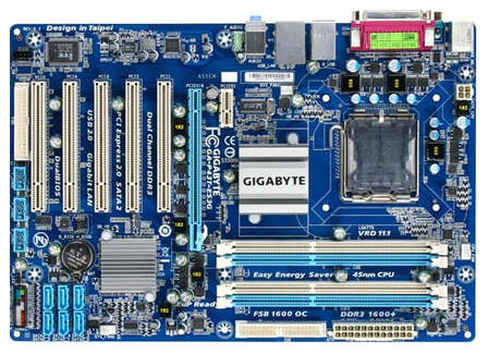 Материнская плата Gigabyte GA-P43T-ES3G Soc775, 4xDDR3, PCI-E16x, 1xCOM, 1xLPT, GLan ATX