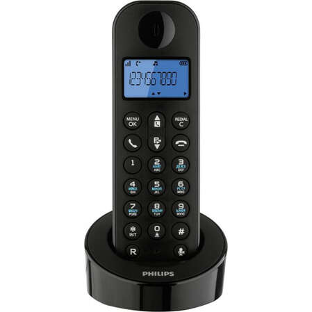 Радиотелефон Philips D1201B черный