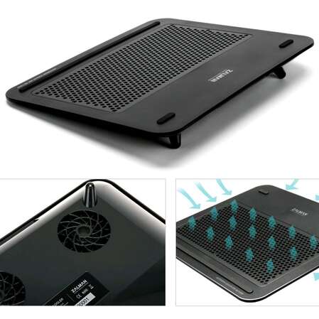 Подставка охлажд. ZALMAN ZM-NC1500 для ноутбука 2 вен. Black