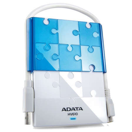 Внешний жесткий диск 2.5" 1000Gb A-Data HV610 (AHV610-1TU3-CWHBL) USB3.0 5400rpm Белый