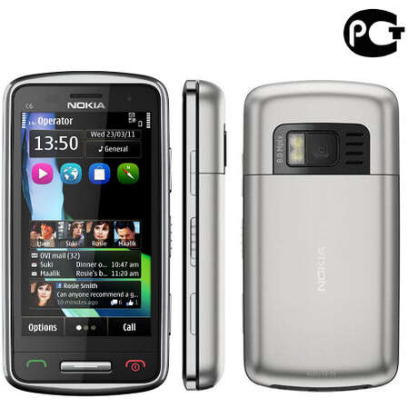 Смартфон Nokia C6-01.3 Silver