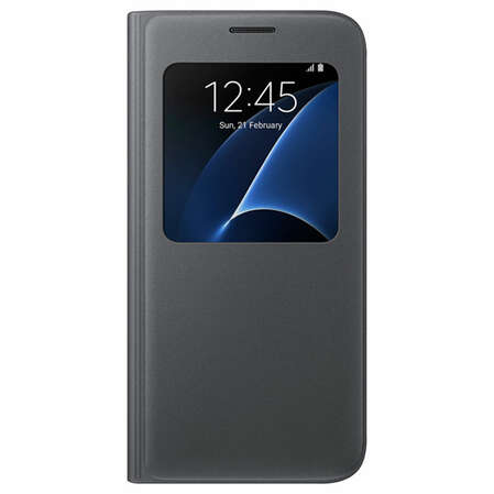 Чехол для Samsung G930F Galaxy S7 S View Cover, чёрный