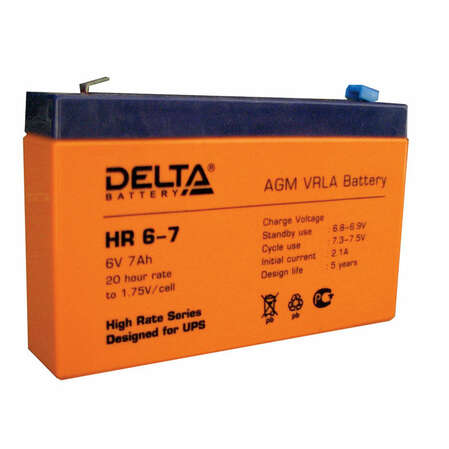 Батарея Delta HR 6-7.2, 6V 7.2Ah